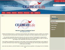 Tablet Screenshot of celebratelifechurch.org